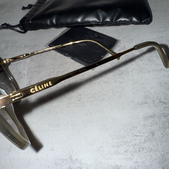 Celine Square Gold CL400271 Blogger Retro Style Gradient Sunglasses $422 Retail - Picture 8 of 12